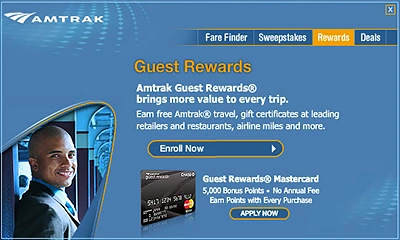 Amtrak Expandable Ad Example