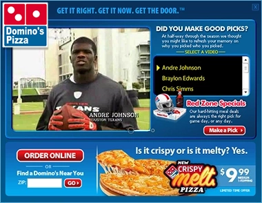 Dominos Expandable Ad Example