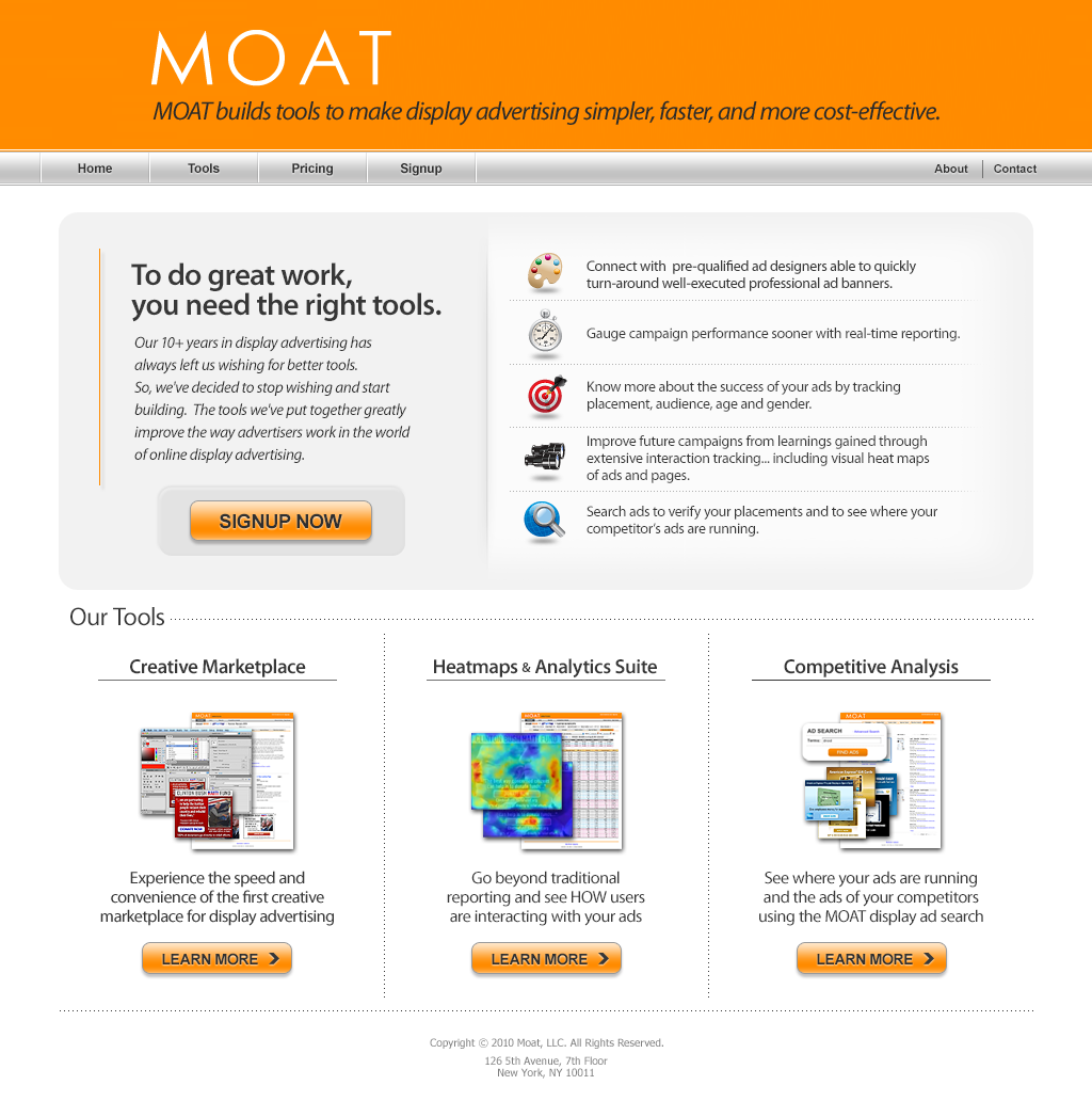 Moat Website Example