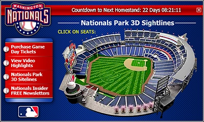 Washington Nationals Expandable Ad Example