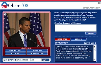Obama Election  Expandable Ad Example