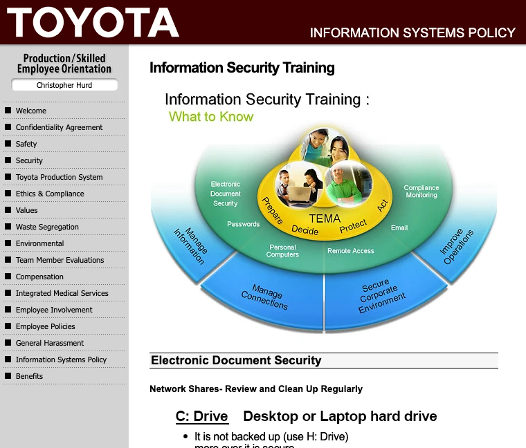 TMMK Website Example