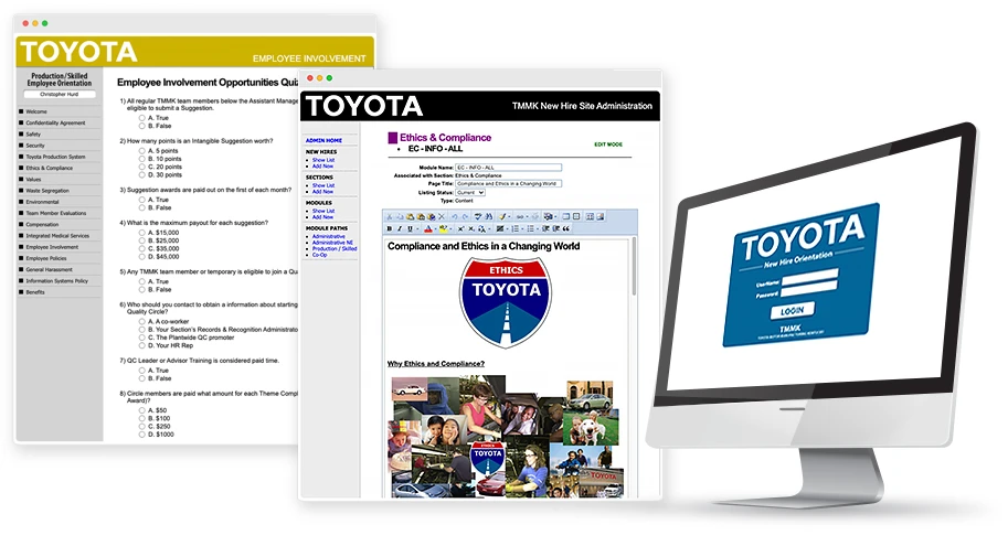 Toyota Website Example